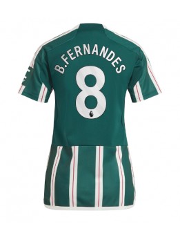 Manchester United Bruno Fernandes #8 Zenski Gostujuci Dres 2023-24 Kratak Rukavima